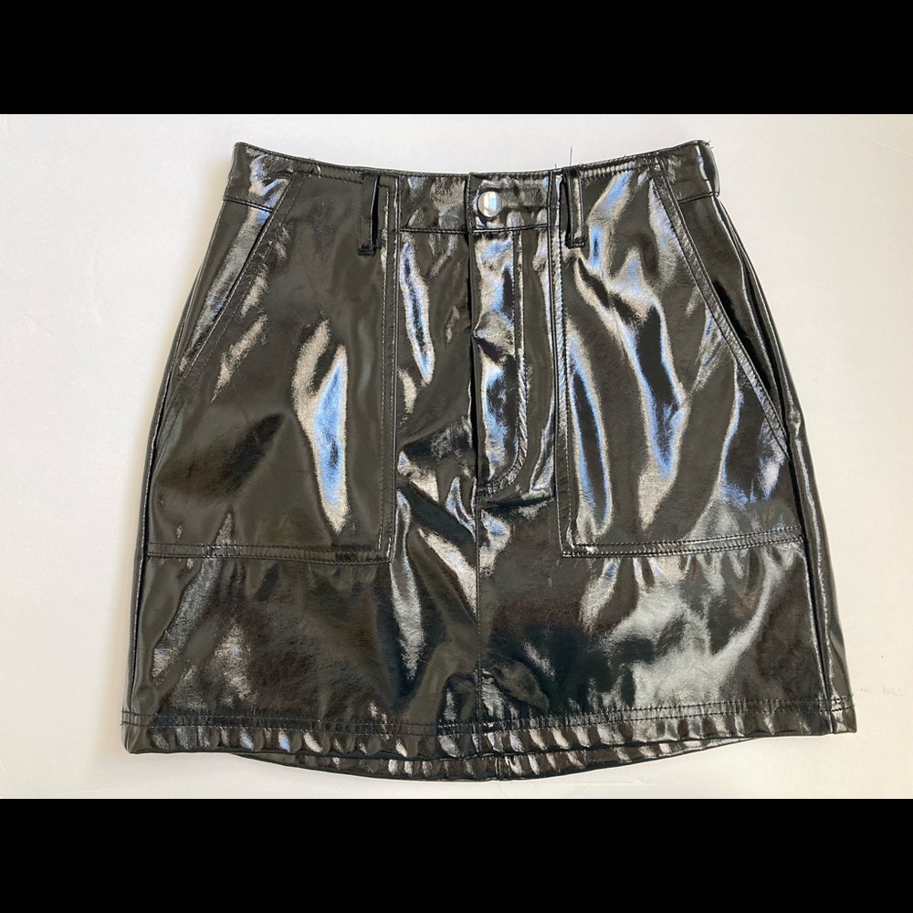 Black mini skirt